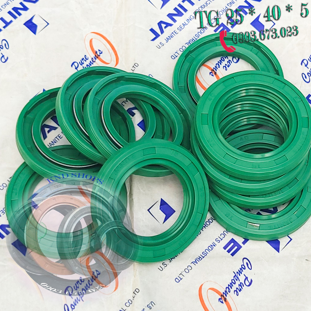 Phốt cao su chặn dầu bánh trước sau Suzuki Satria, Raider FI NOK TC 25*40*7 | Janite TG 25*40*5 (7)