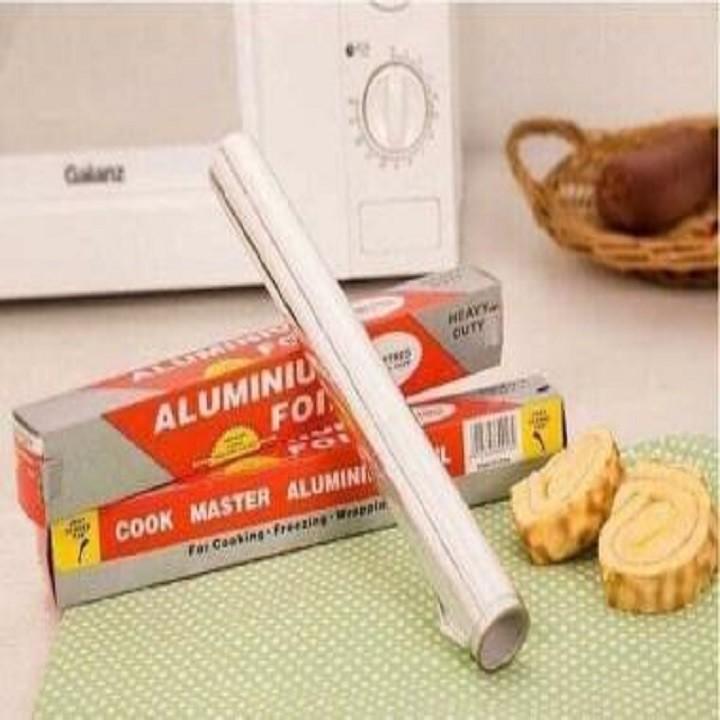 Combo 2 Cuộn Giấy Bạc Gói Thức Ăn Tiện Dụng - Chất liệu nhôm lá mỏng với đặc tính giữ nhiệt, chịu được nhiệt độ cao