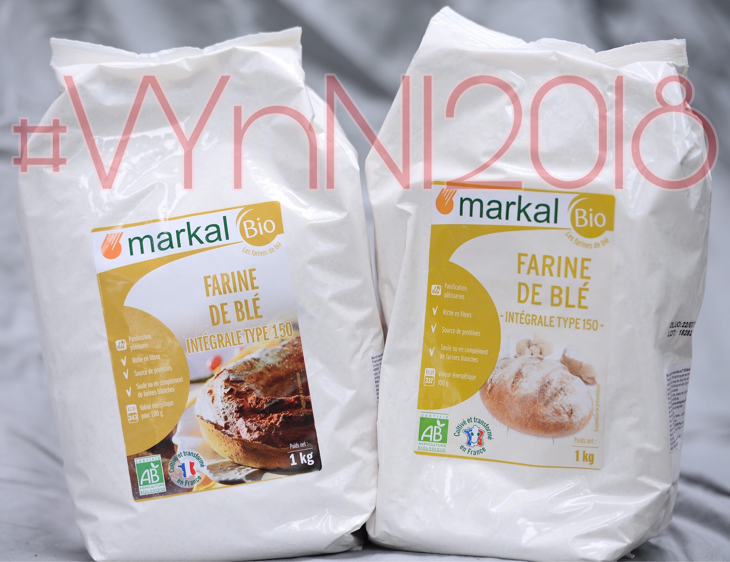 Bột mì nguyên cám hữu cơ T150 Markal 1kg