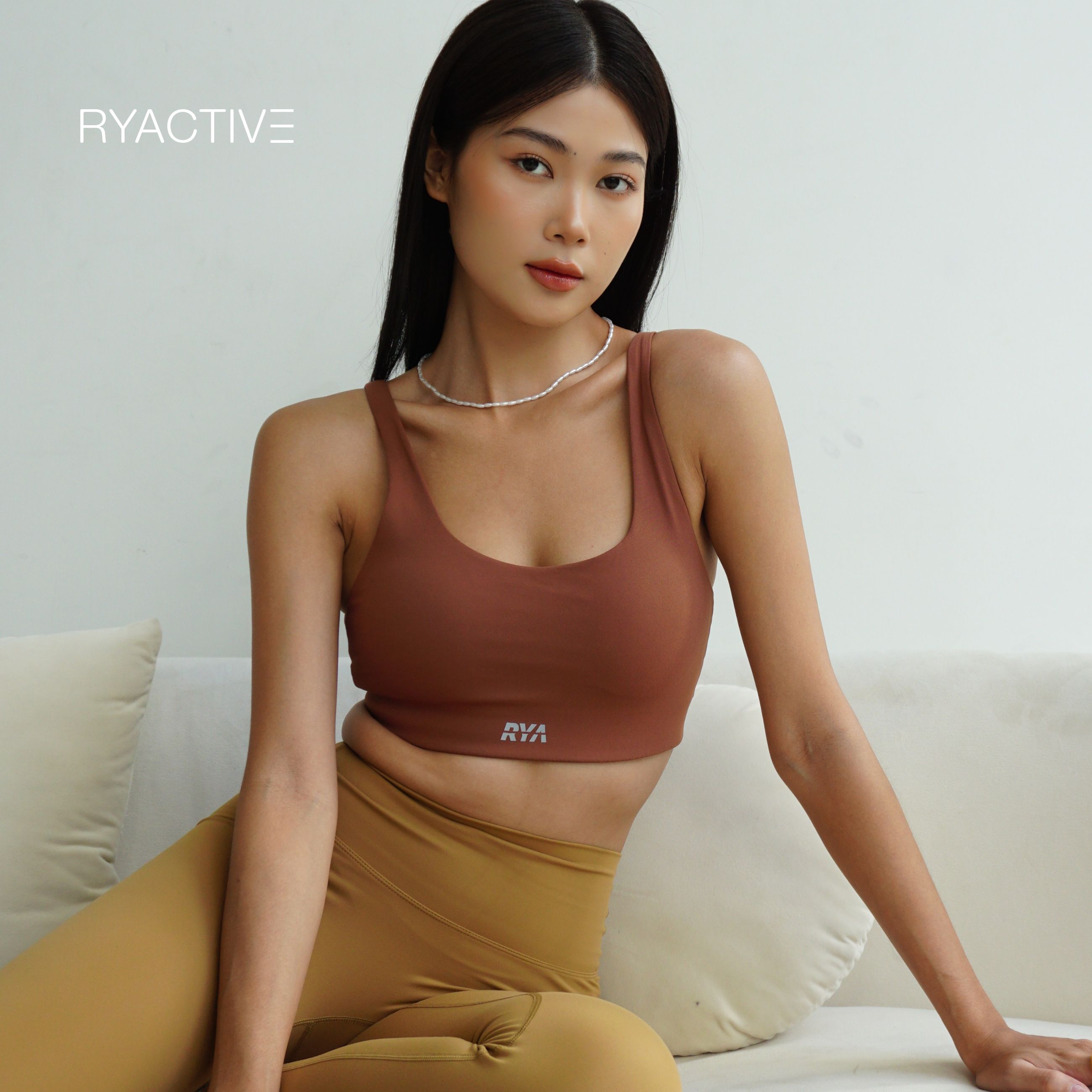 Áo ngực thể thao ryactive - balance sportbra chocolate