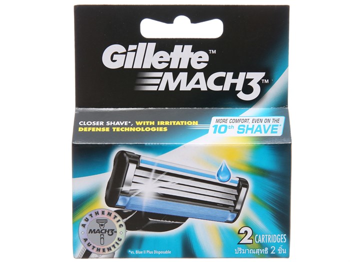 Bộ 3 cái lưỡi dao cạo râu 3 lưỡi Gillette Mach 3