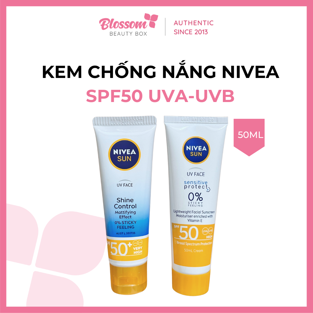 [Blossom] Kem chống nắng NIVEA Shine Control/ Soothes Sensitive