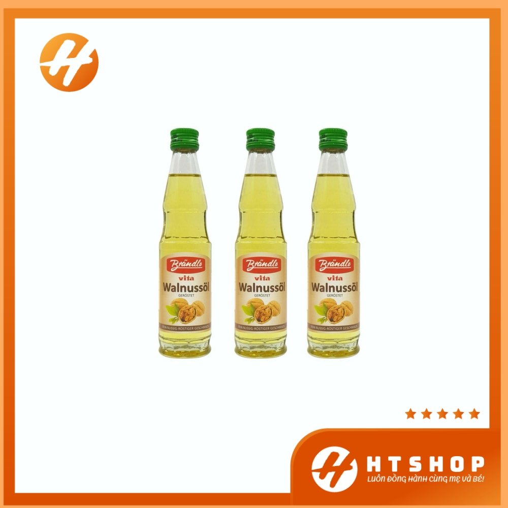 Dầu óc chó nguyên chất brandle vita cho bé từ 6 tháng ăn dặm chai 100ml - đức