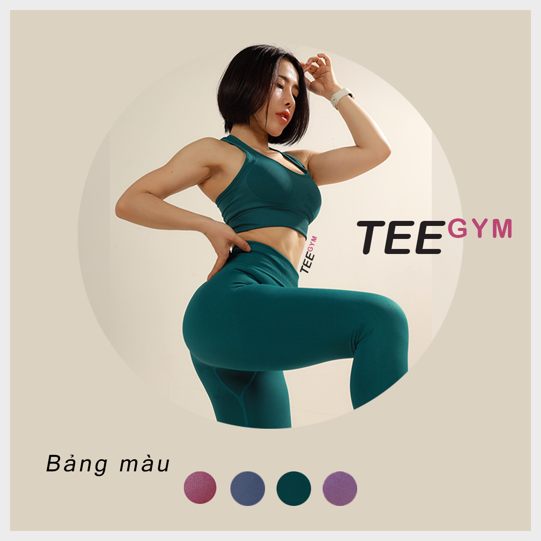 Set Bra tập Gym,Yoga chất da cá thoáng mát nhập khẩu cao cấp có mút ngực