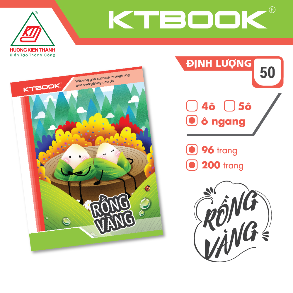 Gói 10 cuốn Tập Học Sinh Giá Rẻ Rồng Vàng KTBOOK giấy trắng ĐL 50 - 200 trang (10 cuốn/ lốc)