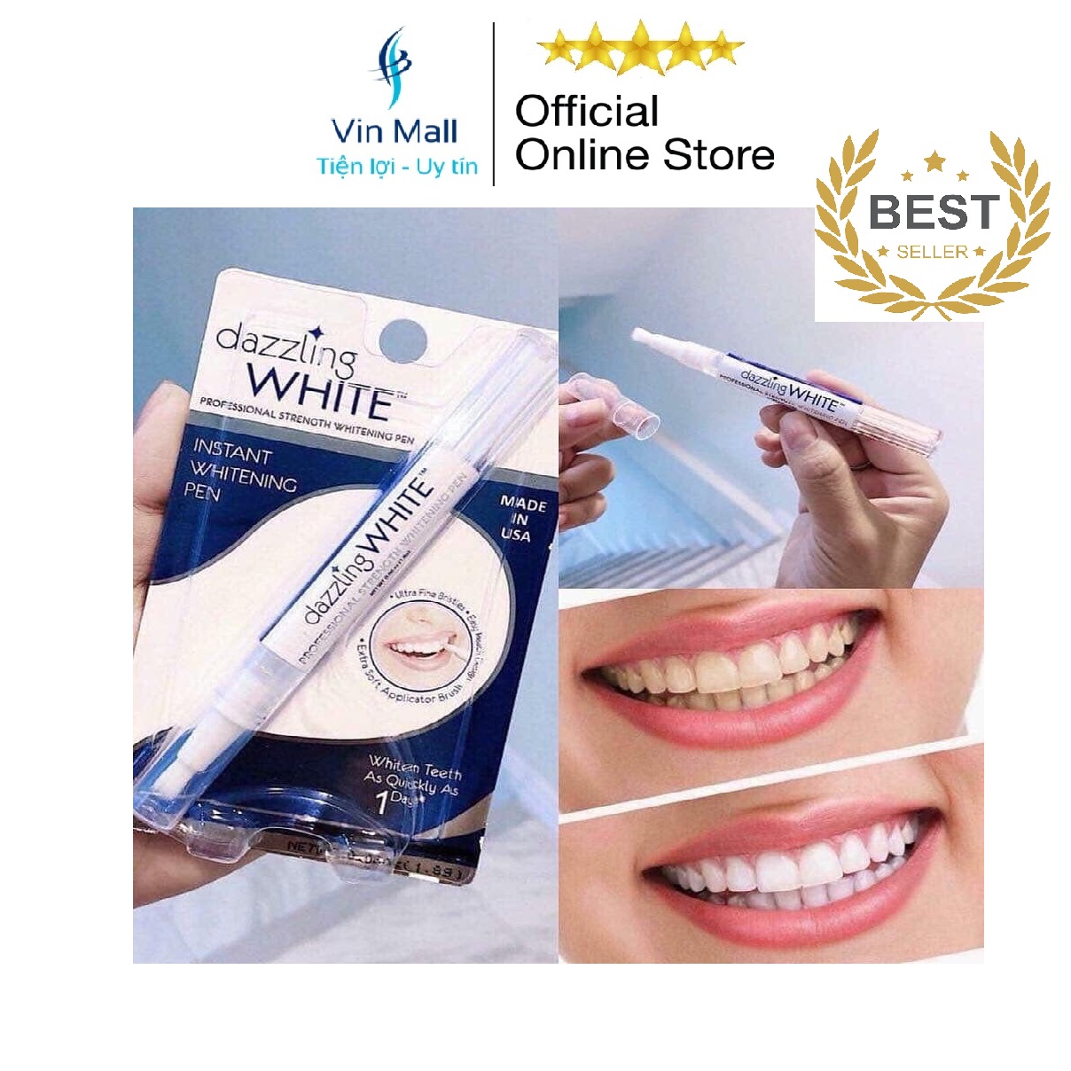 Bút Tẩy Trắng Răng Ố Vàng Răng Dazzling Whitening Pen - Mẫu mới