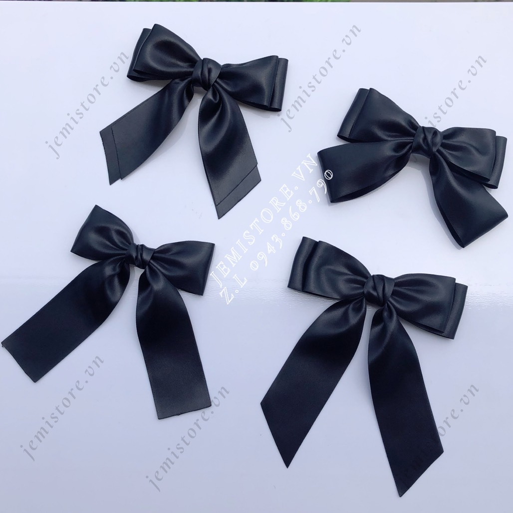 Cài áo nơ ruy băng, nơ cổ sơ mi, tag cài áo váy nữ Jemistore