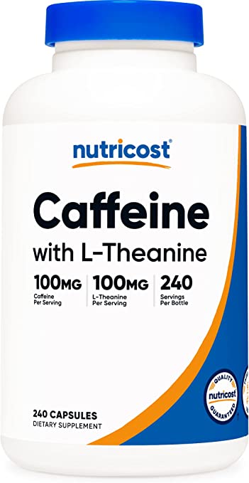 Nutricost Caffeine With L-Theanine 100mg - Viên uống hỗ trợ trí nhớ