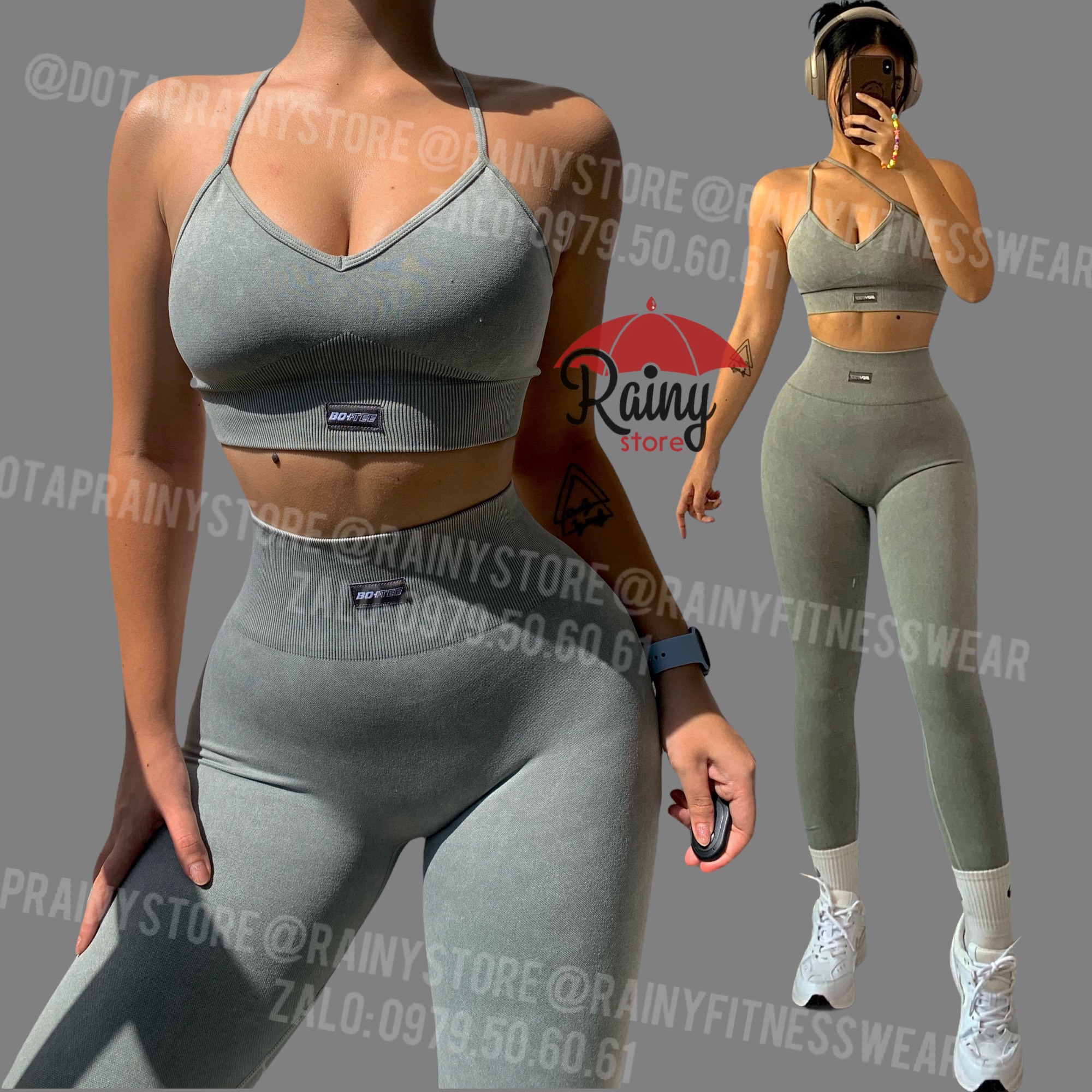 [Hàng Cao Cấp] Bộ Đồ Tập Gym, Yoga BoTee Oxygen Dài- Đồ Tập Rainy Store