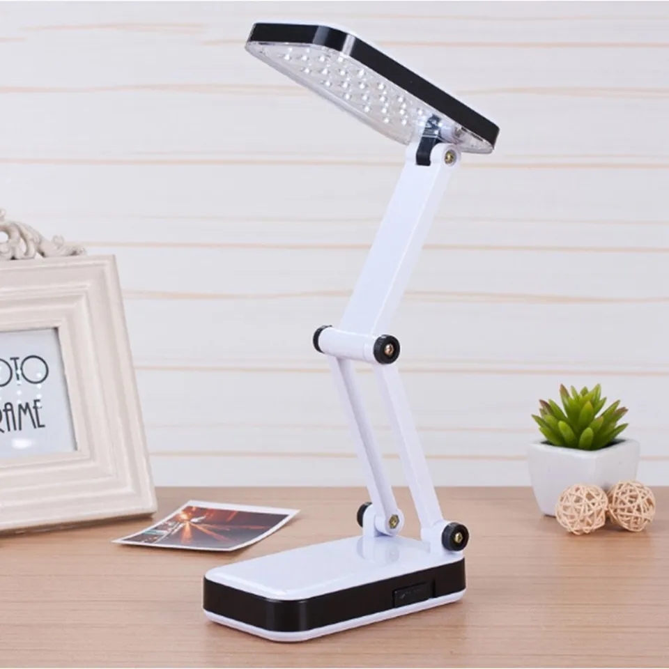 Đèn Học Gấp gọn  Để Bàn Chống Cận 24 led Cao Cấp DP-666S có gương cao cấp - -Đèn Học làm việc đọc sách - đèn bàn - den doc sach -
