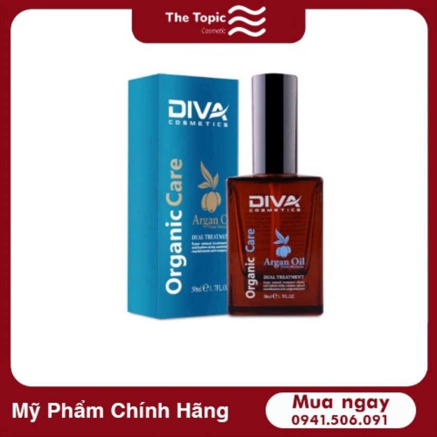 Tinh chất dưỡng da tinh dầu dưỡng tóc & da DIVA Argan Oil 50ml, tinh chất, dưỡng da, chăm sóc da, dưỡng da, tinh dầu