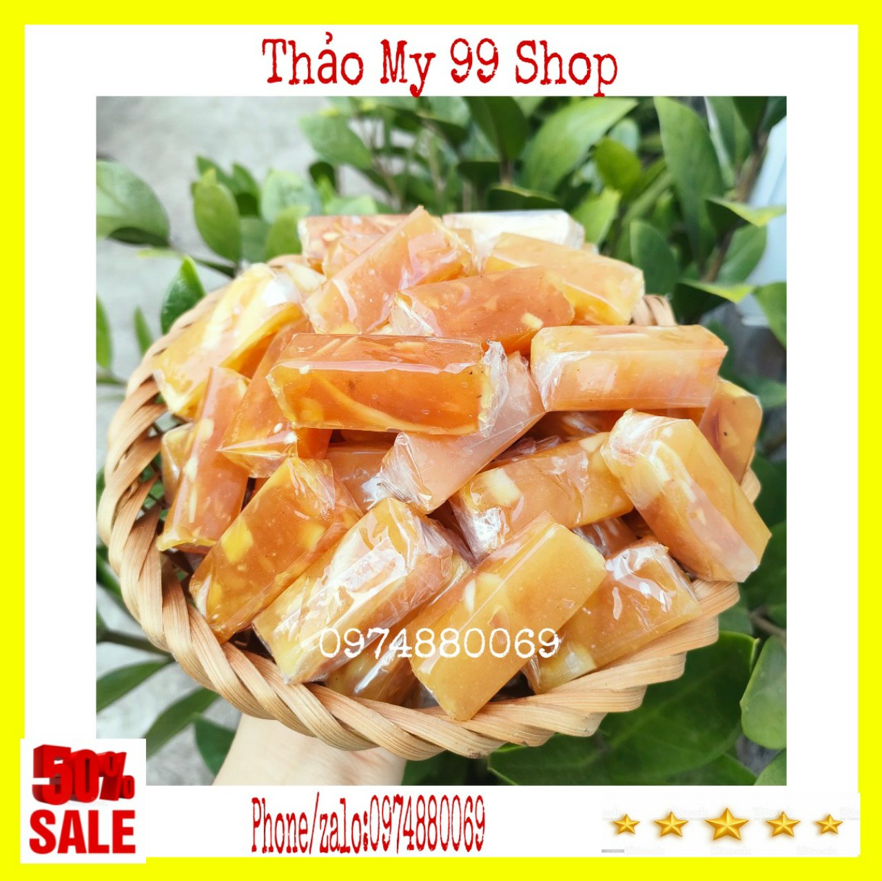 1kg kẹo mảng cầu dừa thơm bến tre- thảo my 99 shop
