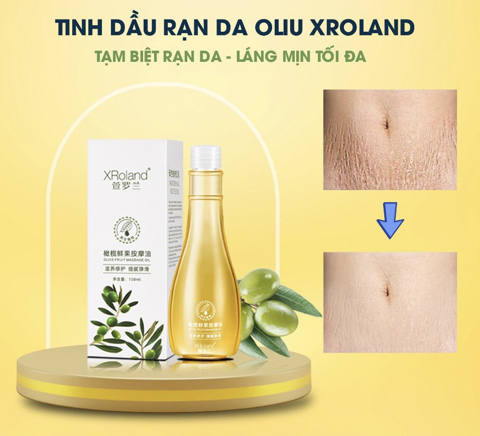 Tinh dầu rạn da oliu xroland phòng ngừa rạn da trước và sau khi sinh