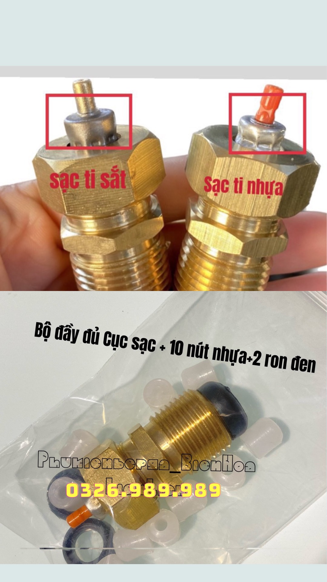 Đầu sạc gas mini, đầu chiếc ga từ bình gas 12kg sang bình gas mini + Tặng 10 nút nhựa kèm Ron SP CHÍNH HÃNG