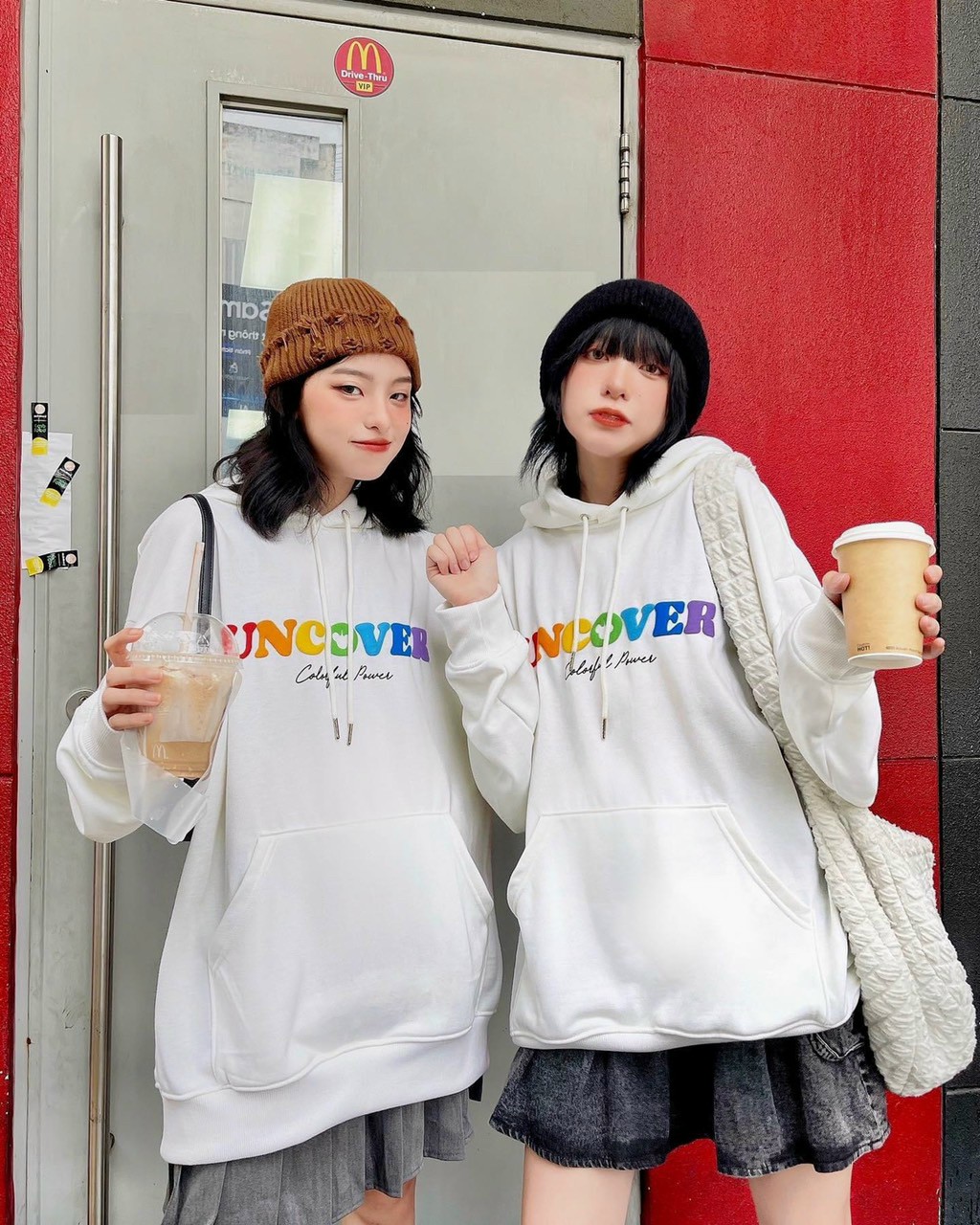 Áo Hoodie Nỉ Ngoại Form Rộng Nón Lớn in Chữ 3D UNCOVER, Kiểu Dáng Teen Năng Động .TP