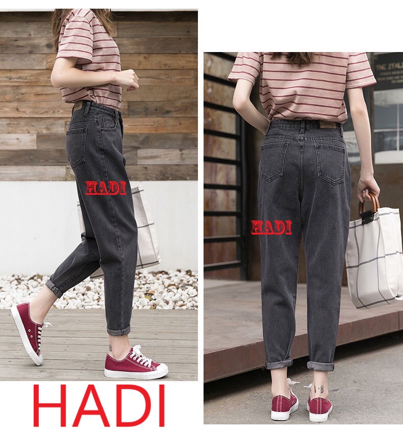 [ KÌ PHÙNG ĐỊCH THỦ!! ] QUẦN BAGGY JEAN NỮ CAO CẤP HADI LƯNG SIÊU CAO MÀU XÁM ĐEN LAI CUỐN CỰC PHONG CÁCH CỰC CÁ TÍNH-NLL12308