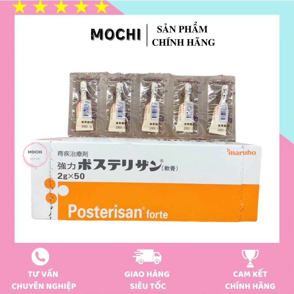 (Che tên sản phẩm) Kem bôi trĩ Posterisan Forte Nhật Bản (Set 5 tuýp)