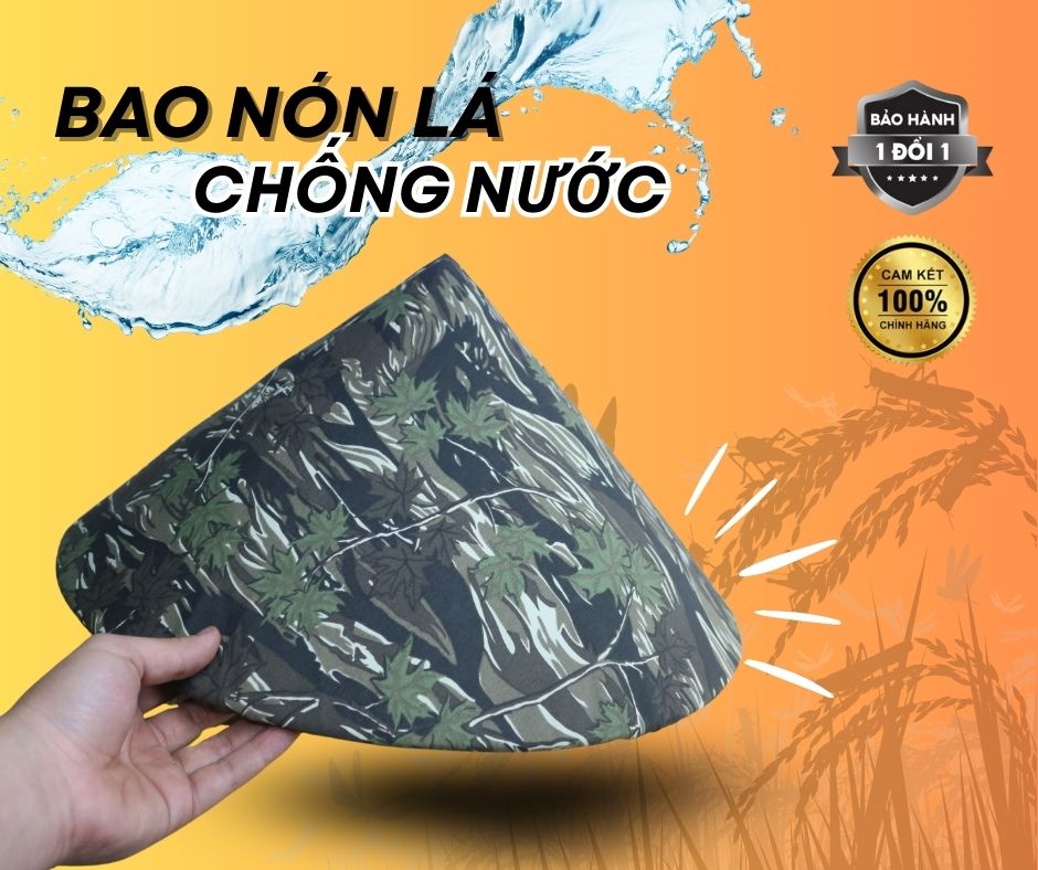 Bao bọc nón lá, miếng bảo vệ nón lá, có hoạ tiết, giúp tăng khả năng bền bỉ, tăng thẩm mĩ hơn và chống thấm nước hiệu quả - 2