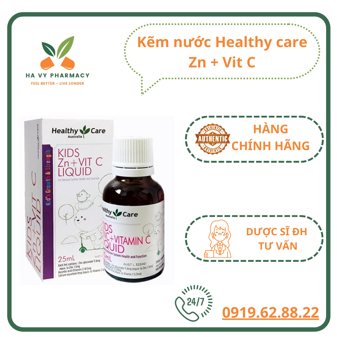 Siro Kẽm Healthy Care Kids Zinc + Vitamin C