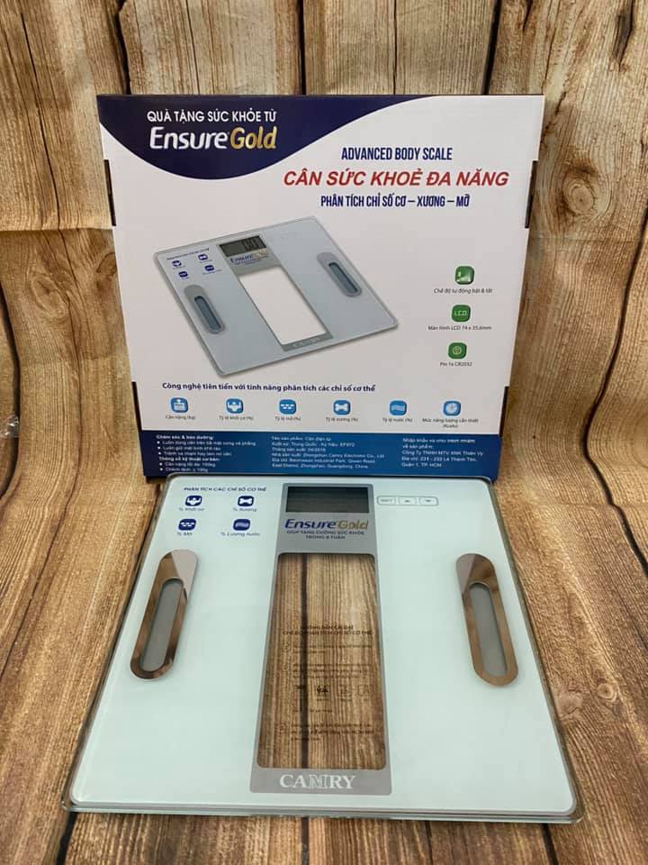 CÂN ĐA NĂNG ENSURE GOLD - ĐO LƯỢNG CƠ/ XƯƠNG/ MỠ/ NƯỚC TRONG CƠ THỂ ( giá kèm pin )