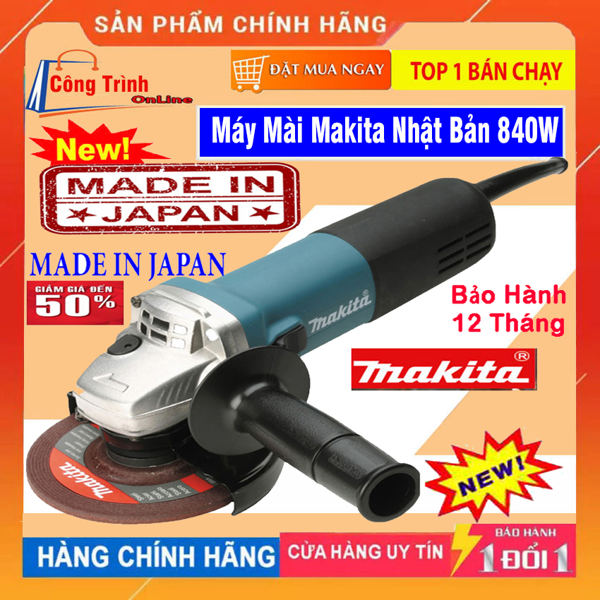 Máy mài Makita nhật bản Máy mài cắt Makita Công Suất 840W 100% lõi đồng - Máy mài Makita công suất lớn Máy cắt gạch cầm tay Makita hiệu quả trong xây dựng