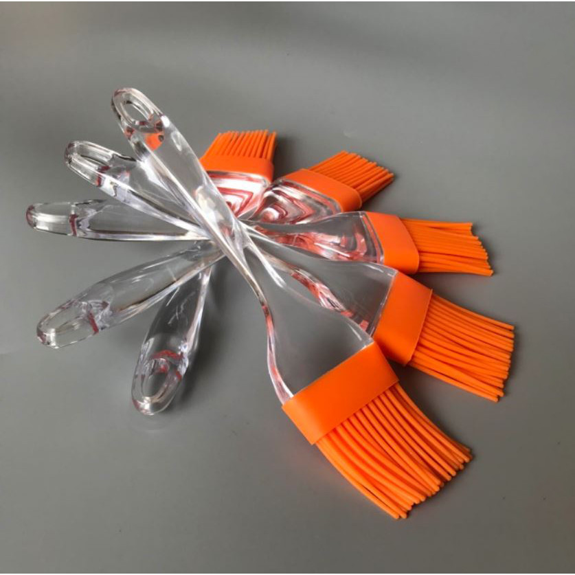 Chổi/cọ quét dầu silicon, ướp gia vị cán trong suốt