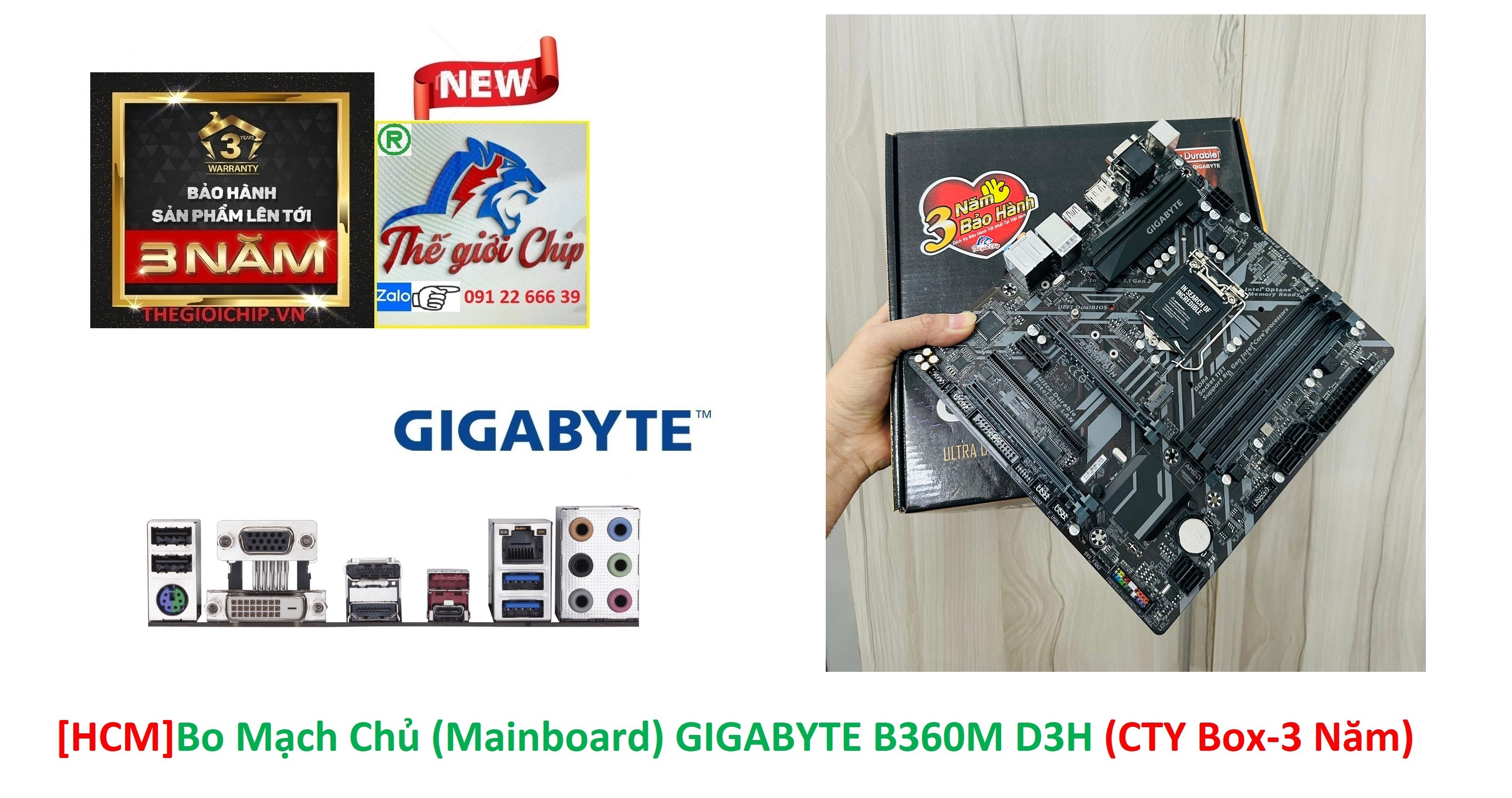 Bo mạch chủ gigabyte b360m d3h