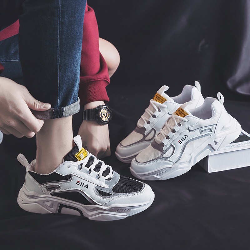 Giày sneaker nam nữ - giày thể thao nam nữ thời trang Hàn quốc đế nâng chiều cao Hàng mới về 2020 - 016 - Đen