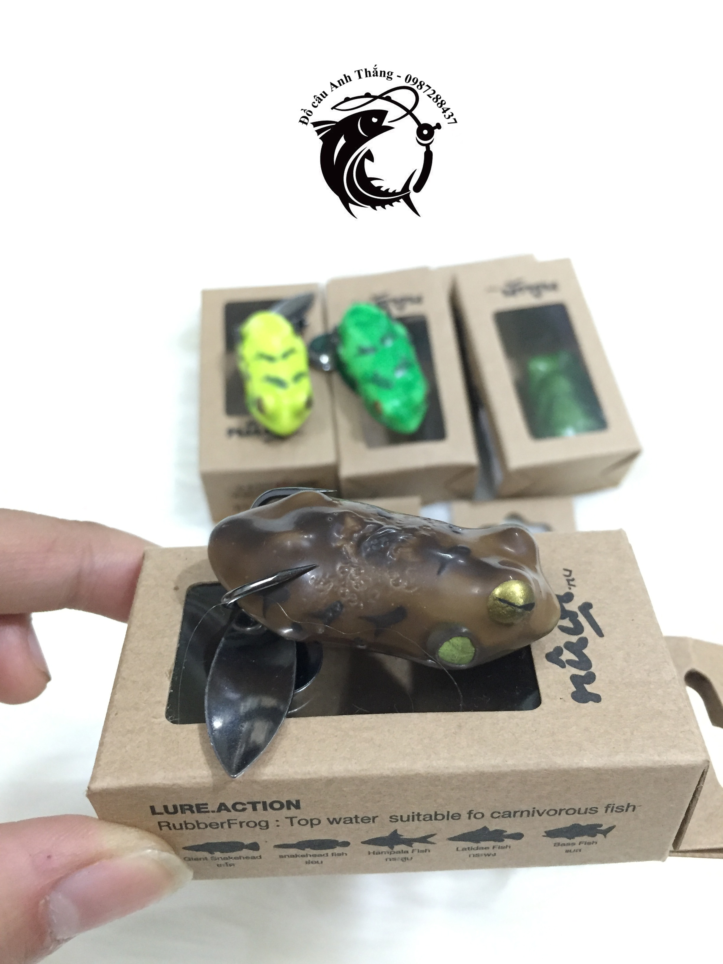 Frog toon v4 8g mồi nhái giả, mồi lure câu cá lóc thái lan