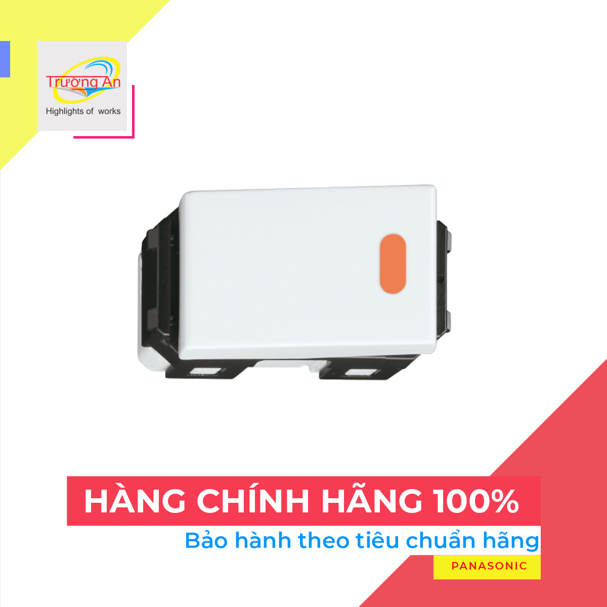 Công tắc 1 chiều panasonic wide – weg5151-51swk/weg51517sw có đèn báo