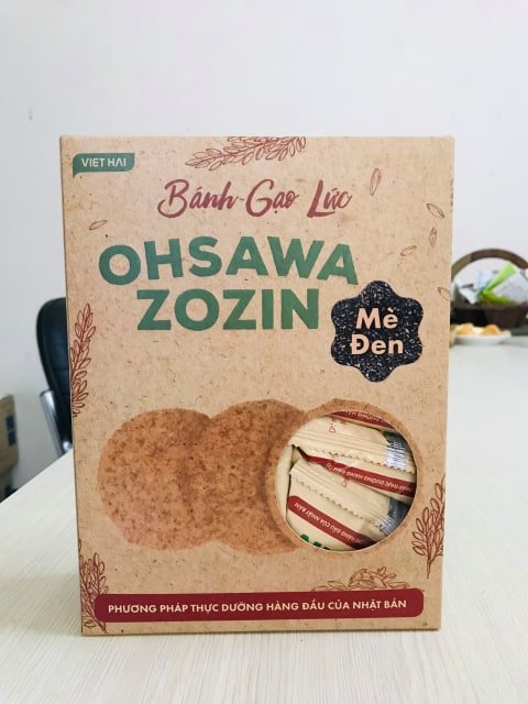 [HCM]Bánh Gạo Lứt Mè Đen OHSAWA ZOZIN - phương pháo thực dưỡng hàng đầu Nhật Bản - bánh không đường dành cho người tiểu đường và ăn kiêng ( Hộp 125g)