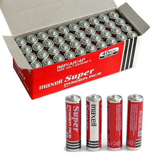  Hộp 40 Pin tiểu AA 1.5V Maxell Super Power Ace Red R6P AR 4P 