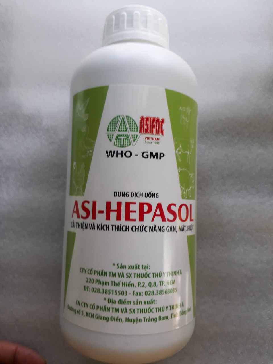 HEPASOL 1lit giải độc gan thận cho gia súc, gia cầm