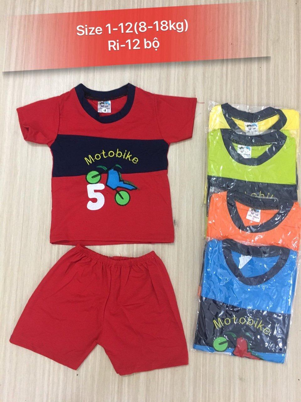 Combo 4 bộ đồ thun cho bé trai 5-18kg