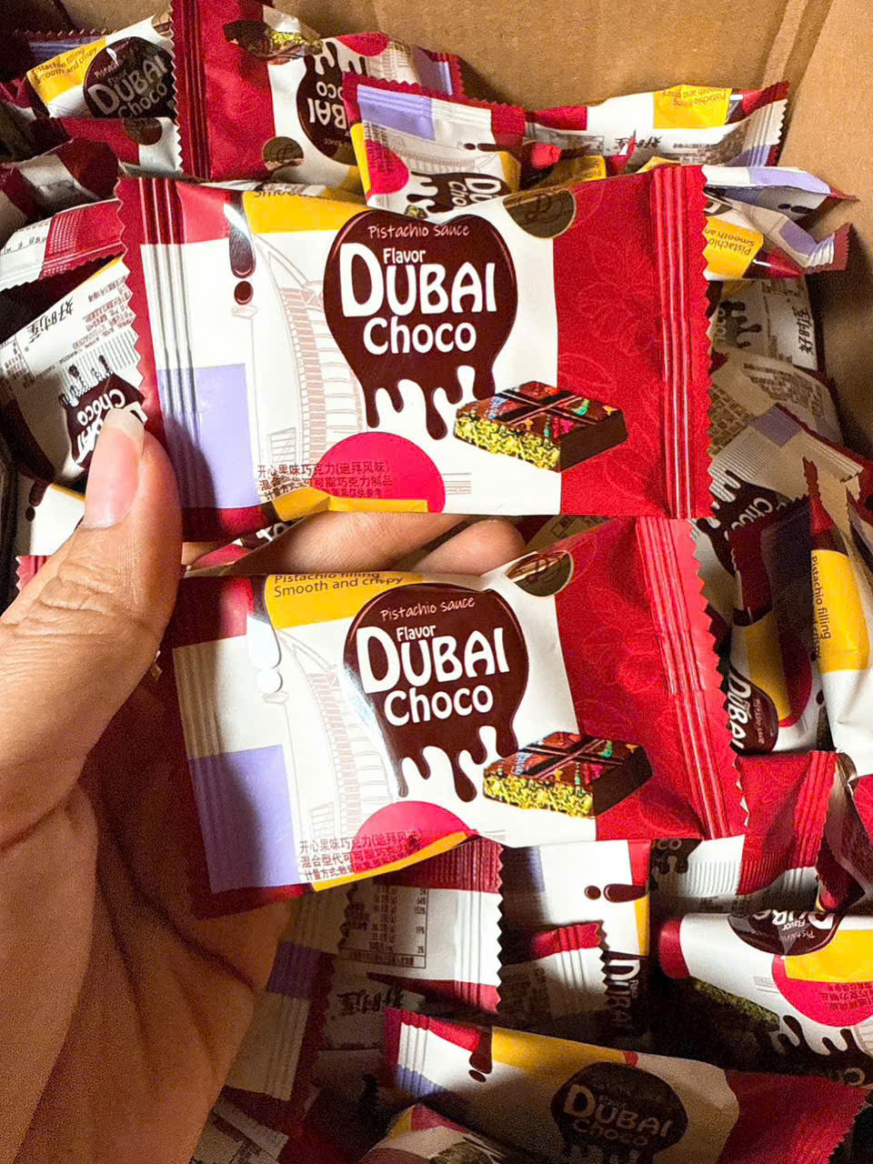 [New Arrivals] Combo 500g Pandora's Diary Dubai Chocolate Candy/ Dubai Chocolate Filled with Coconut Milk/Delicious Crushed Dubai Coconut Milk