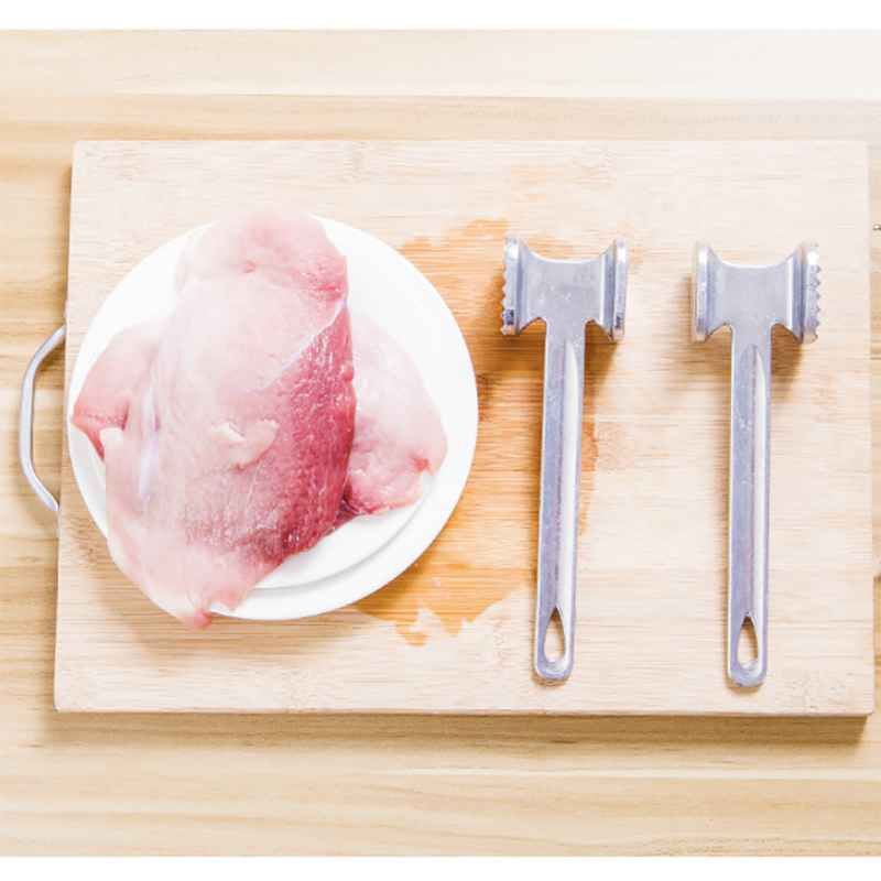 Búa đập thịt thép không gỉ - Cây đập thịt - Đồ đập thịt - Dụng cụ đập thịt inox 2 mặt chắc chắn làm mềm thịt, đập vỏ hạt - Đồ dùng nhà bếp - Vồ đập thịt làm mềm thịt 2 đầu