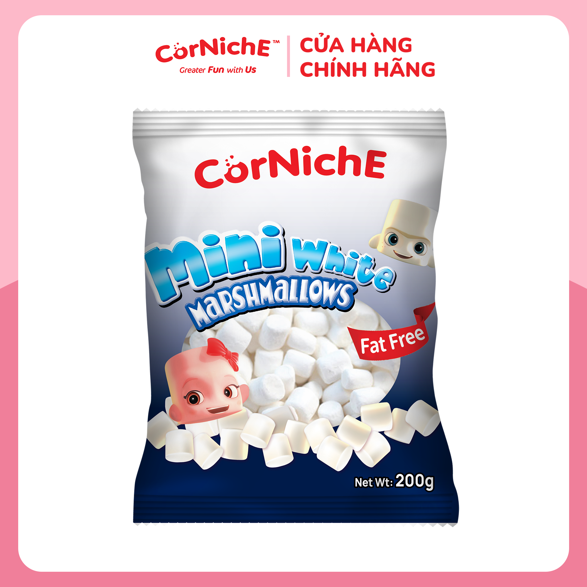 Kẹo xốp Marshmallow trắng 200g