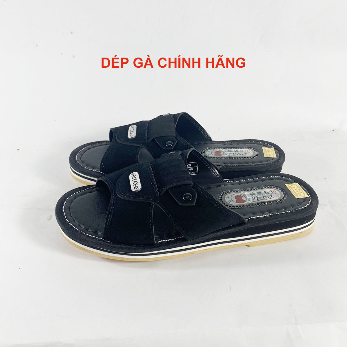 Dép gà chính hãng - Dép lê nam CG30ĐEN