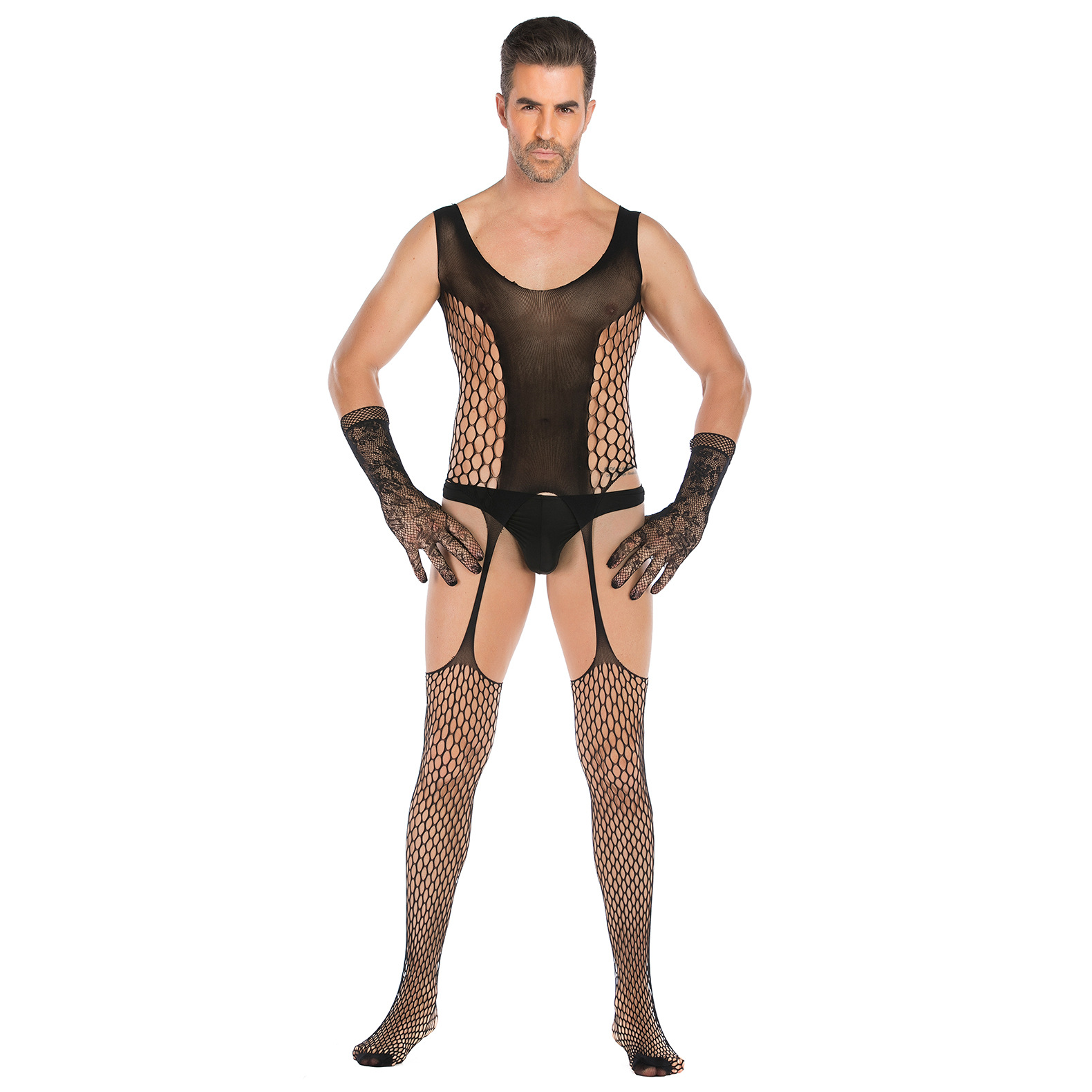 Bodysuit nam lưới - a017