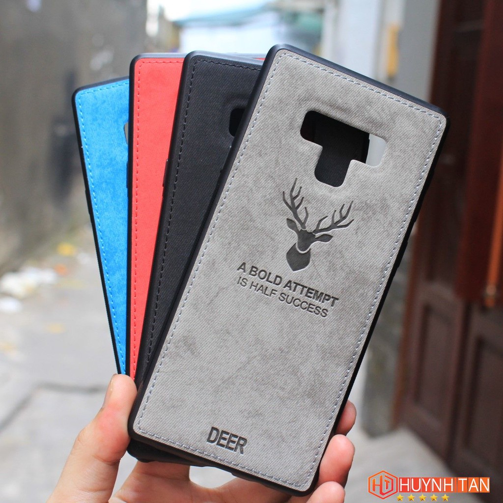 Ốp lưng Samsung Note 9 vân Da khắc hình nai viền chỉ chất lượng đảm bảo và cam kết hàng đúng mô tả