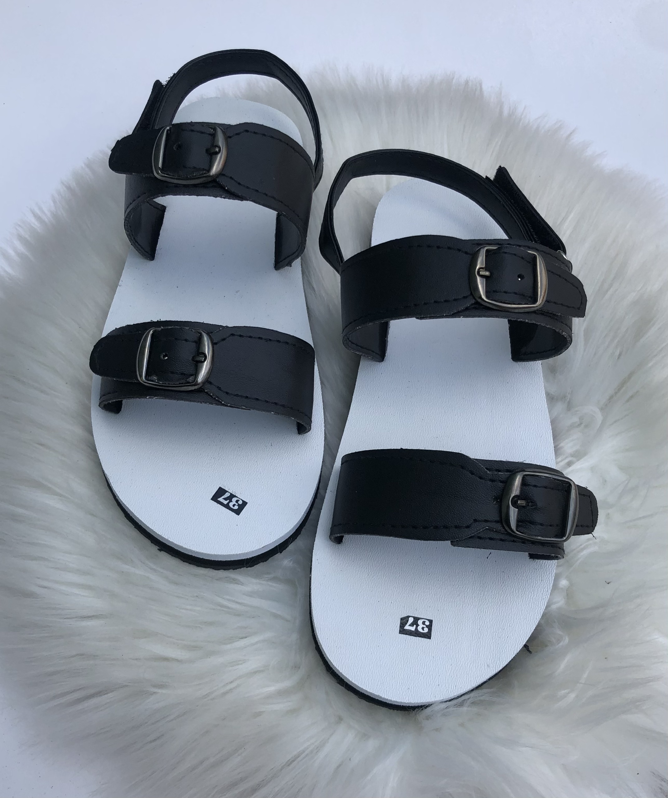 [FREESHIP + HOÀN TIỀN 50K] xăng đan nữ sandal đồng nai ( đế trắng quai hậu đen ) size từ 35 nữ đến 42 nữ size khác ib chọn thêm