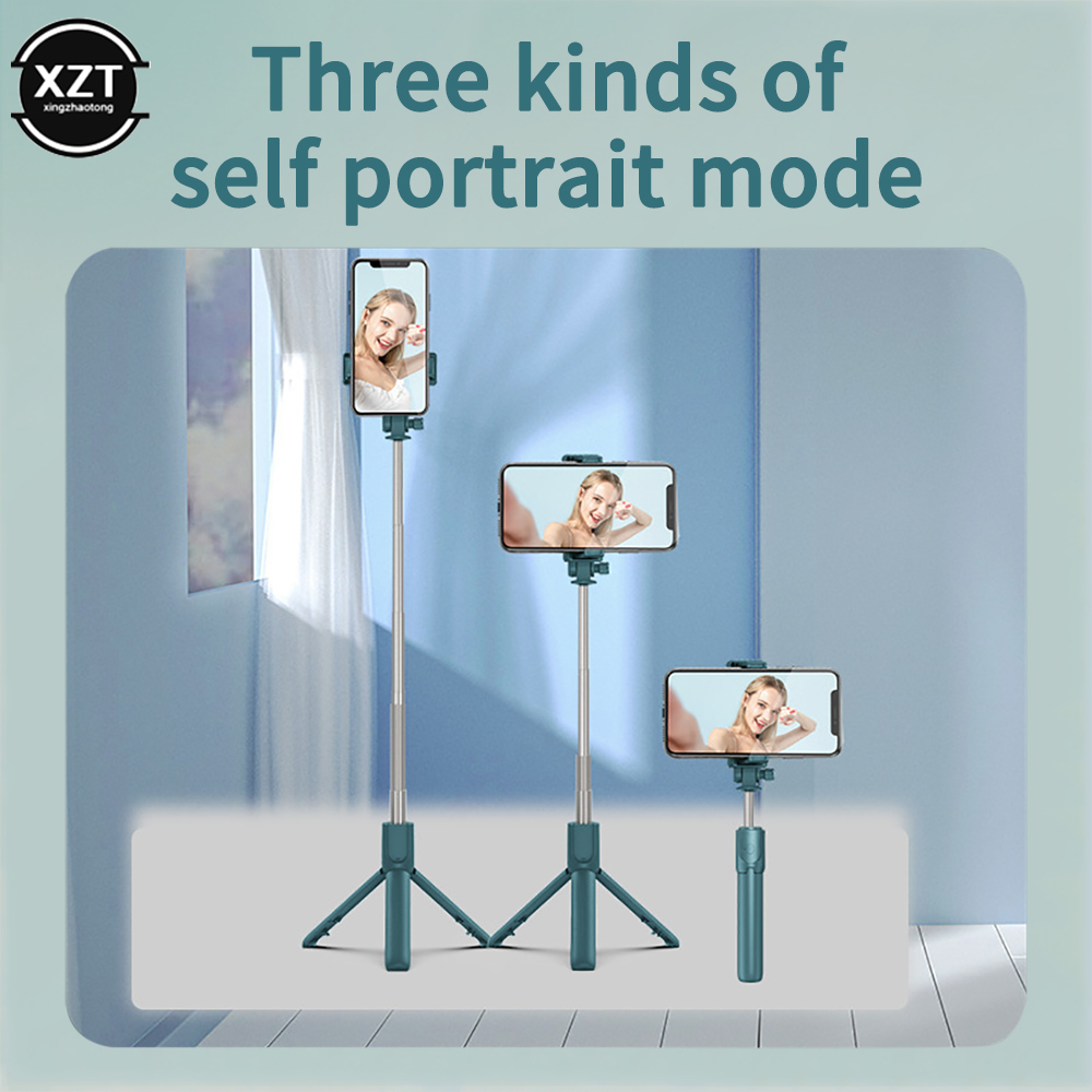 4 trong 1 bluetooth không dây Selfie Stick có thể thu vào Tripod mini nối