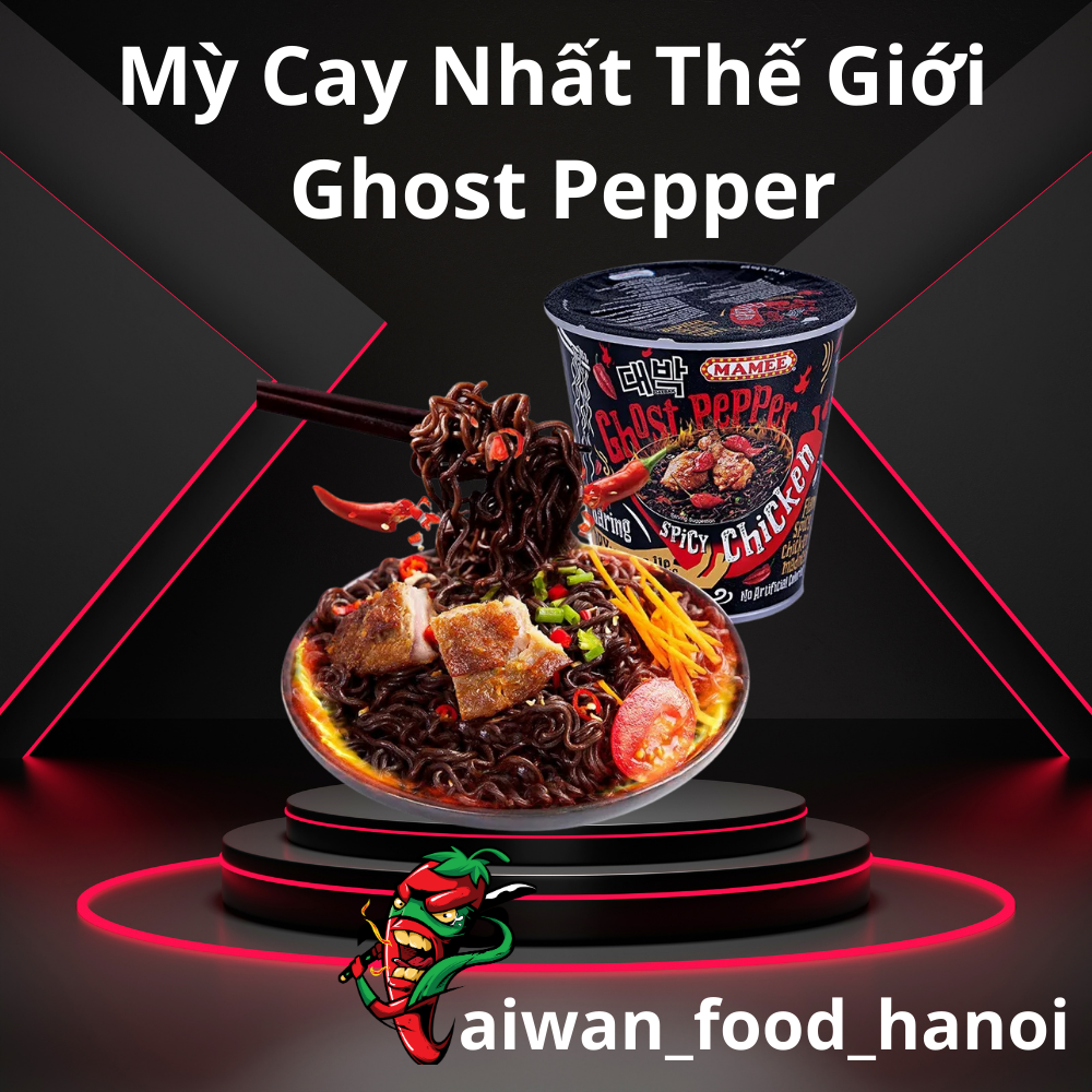 Mỳ Cay Ghost Pepper - Mì Gà Cay Nhất Thế Giới - Siêu Cay 1st - Hộp 80g - Taiwan Foods