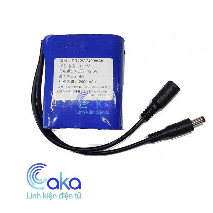 Khối pin 3s lithium ion 12v 4ah 2400mah đóng sẵn