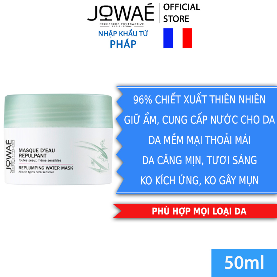 Mặt nạ nước JOWAE cấp ẩm làm dịu da cho da mềm và căng đầy sức sống Mỹ phẩm thiên nhiên nhập khẩu Pháp REPLUMPING WATER MASK 50ml