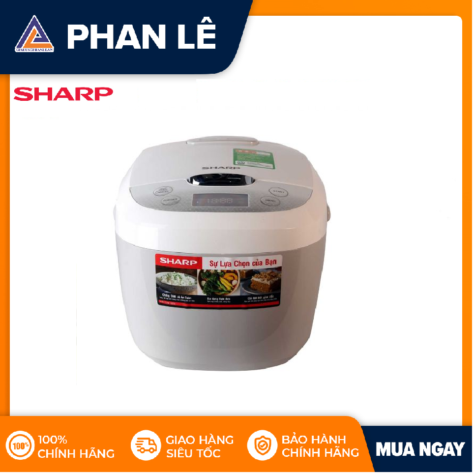Nồi cơm điện tử sharp ks-com180ev-gy 1.8 lít