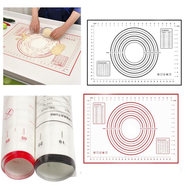 Tấm lót silicon nhào bột 60x40cm - Silicone Pastry Rolling Mat