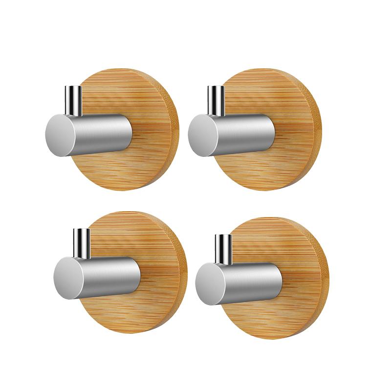 Móc dán tường bằng gỗ siêu chắc combo 4 móc