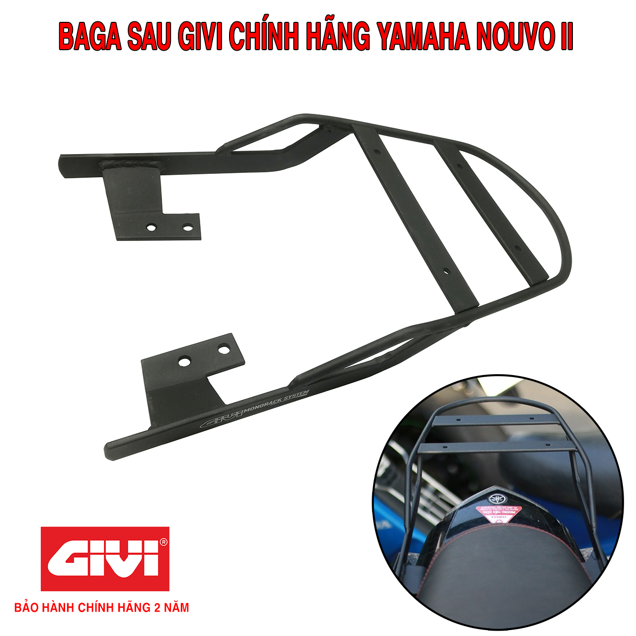 Baga Sau Givi Nouvo II Chịu Lực Cao Chính Hãng - Bảo Hành 2 Năm