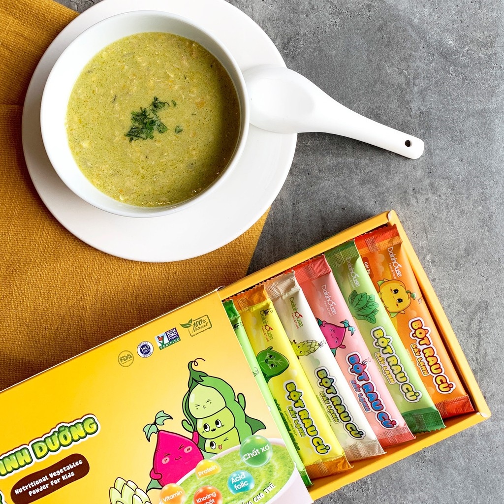 【nóng】 Combo Bột ăn dặm cho bé Dalahouse - Bột rau củ cho bé ăn dặm - Bột rau củ sấy lạnh